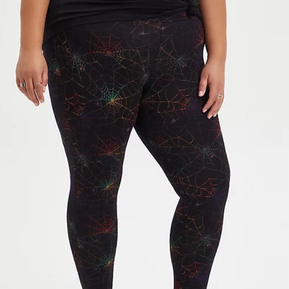 Torrid colorful spiderwebs leggings